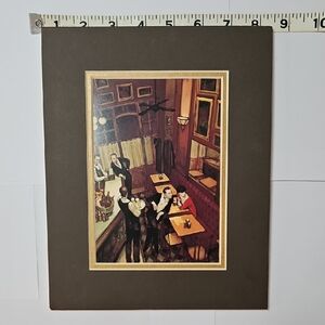 "Bistro" by Juarez Machado 8" X 10" Framed